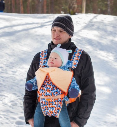 Рюкзак-кенгуру «BabyActive Choice» карнавал/оранжевый
