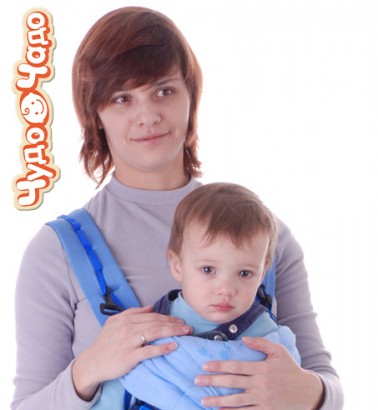 Рюкзак-кенгуру «BabyActive Lux» синий/голубой
