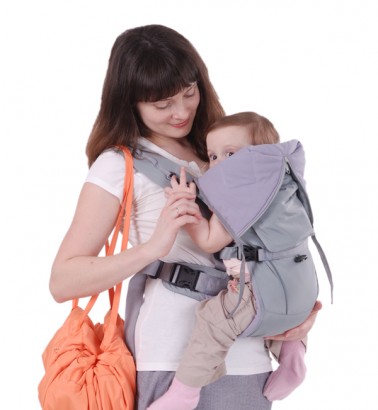Рюкзак-кенгуру Чудо-Чадо «BabyActive Lux» серый