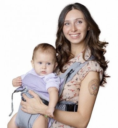 Рюкзак-кенгуру Чудо-Чадо «BabyActive Lux» серый