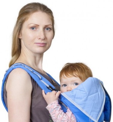 Рюкзак-кенгуру «BabyActive Lux» голубой