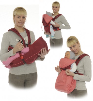 Рюкзак-кенгуру «BabyActive Lux» вишневый