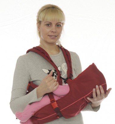 Рюкзак-кенгуру «BabyActive Lux» вишневый