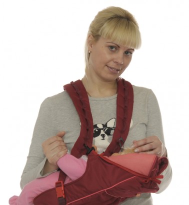 Рюкзак-кенгуру «BabyActive Lux» вишневый
