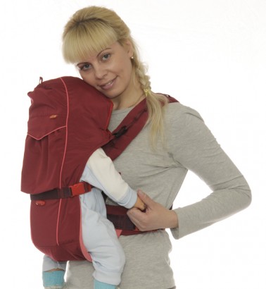 Рюкзак-кенгуру «BabyActive Lux» вишневый