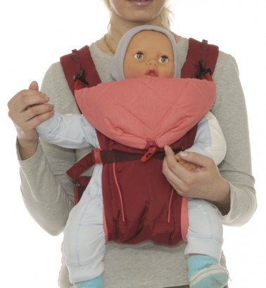Рюкзак-кенгуру «BabyActive Lux» вишневый