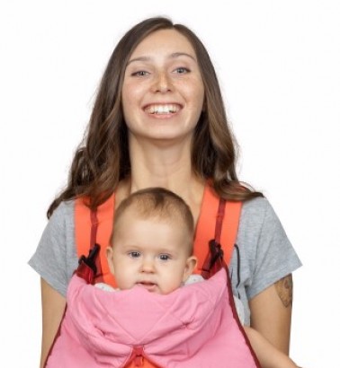 Рюкзак-кенгуру «BabyActive Lux» вишнево-коралловый