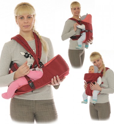 Рюкзак-кенгуру «BabyActive Simple» вишневый