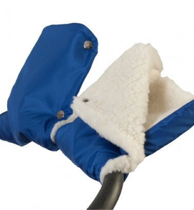 Муфты-рукавички на коляску темно-синие