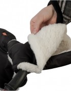 Муфты-рукавички на коляску черные
