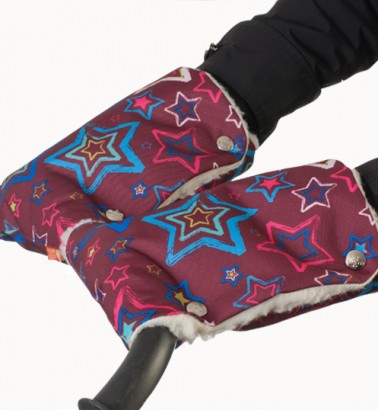 Муфты-рукавички на коляску звезды