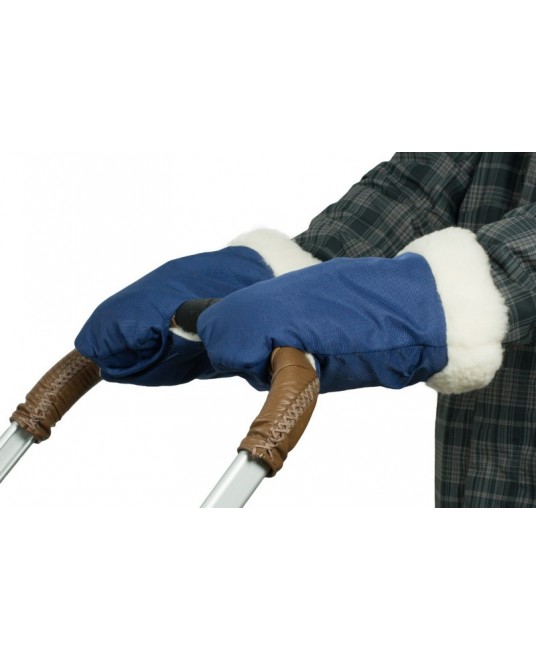 Муфты-рукавички меховые "Прайм" синие