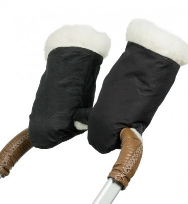 Муфты-рукавички меховые "Прайм" черные
