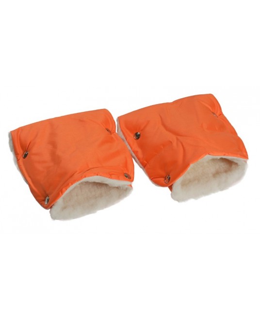 Муфты-рукавички на коляску оранжевые