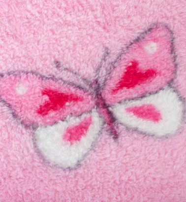 Детский плед бабочки/розовый