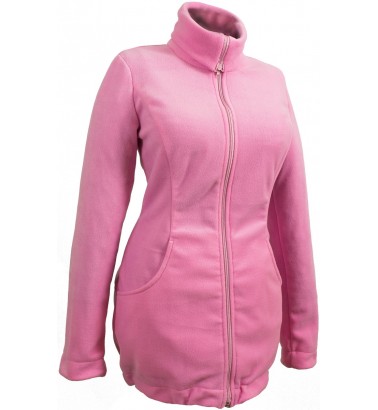 Слингокуртка и куртка для беременных флисовая «Мама Плюс» - розовая